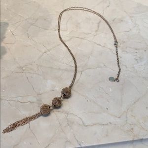 Long Gold Tassel Adjustable Necklace (Chico's)